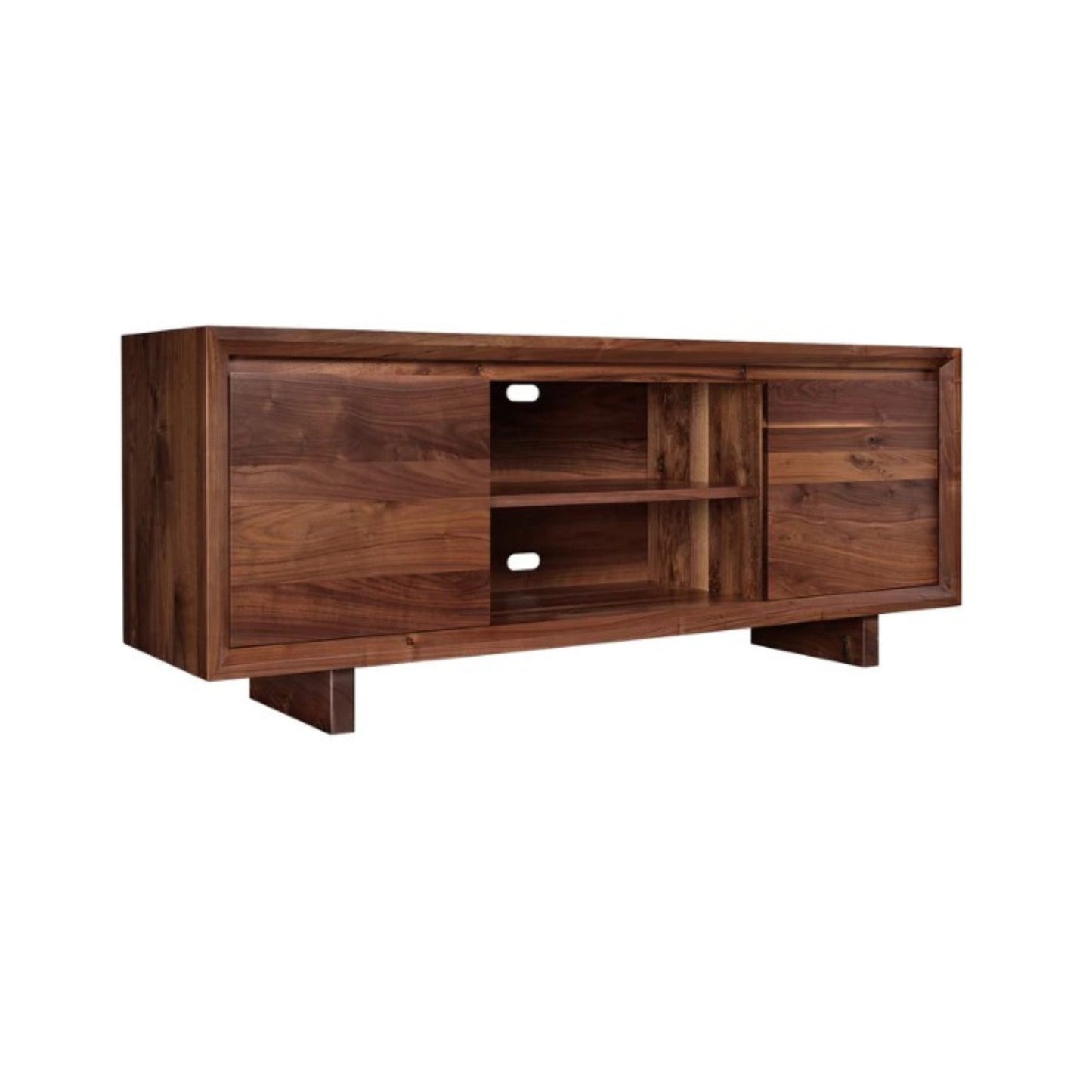 Rustic Walnut Media Console