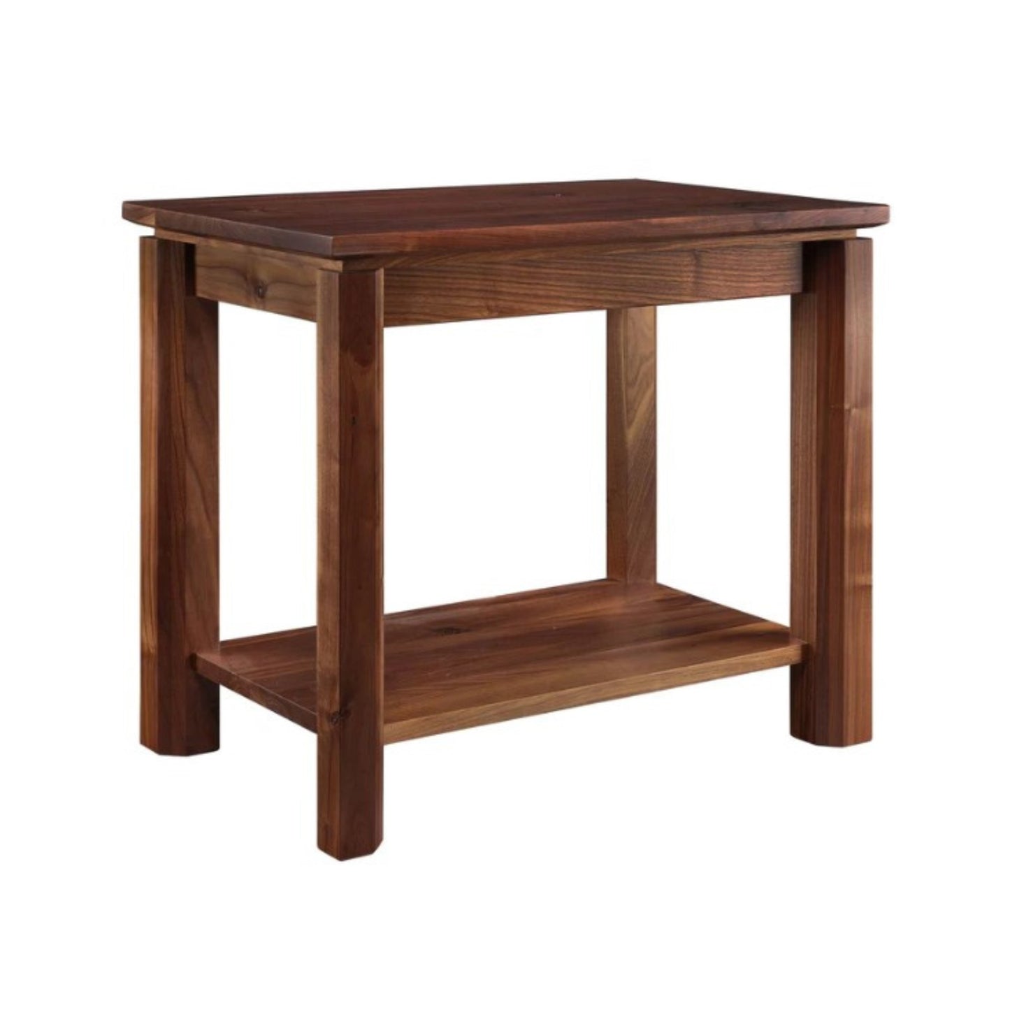 Rustic Walnut End Table