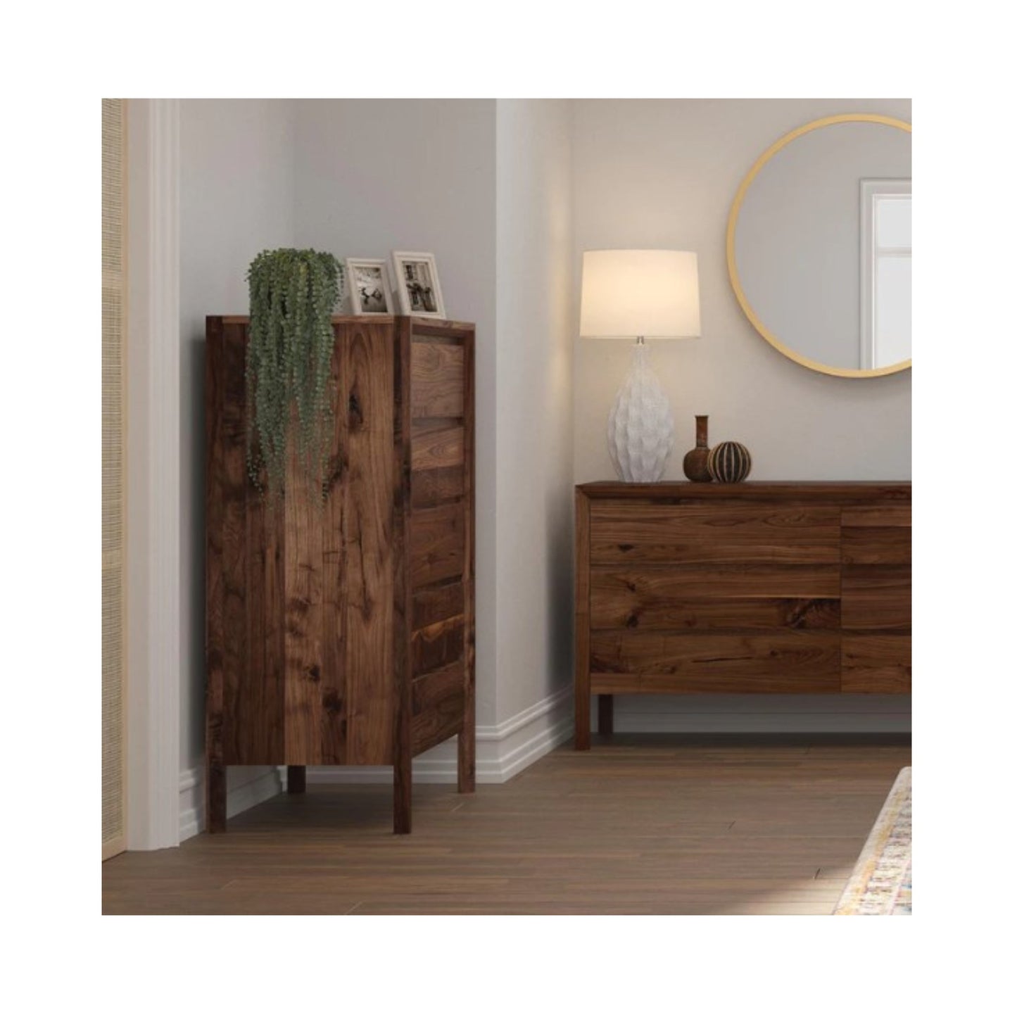 Valley Rustic Walnut Tall Chest