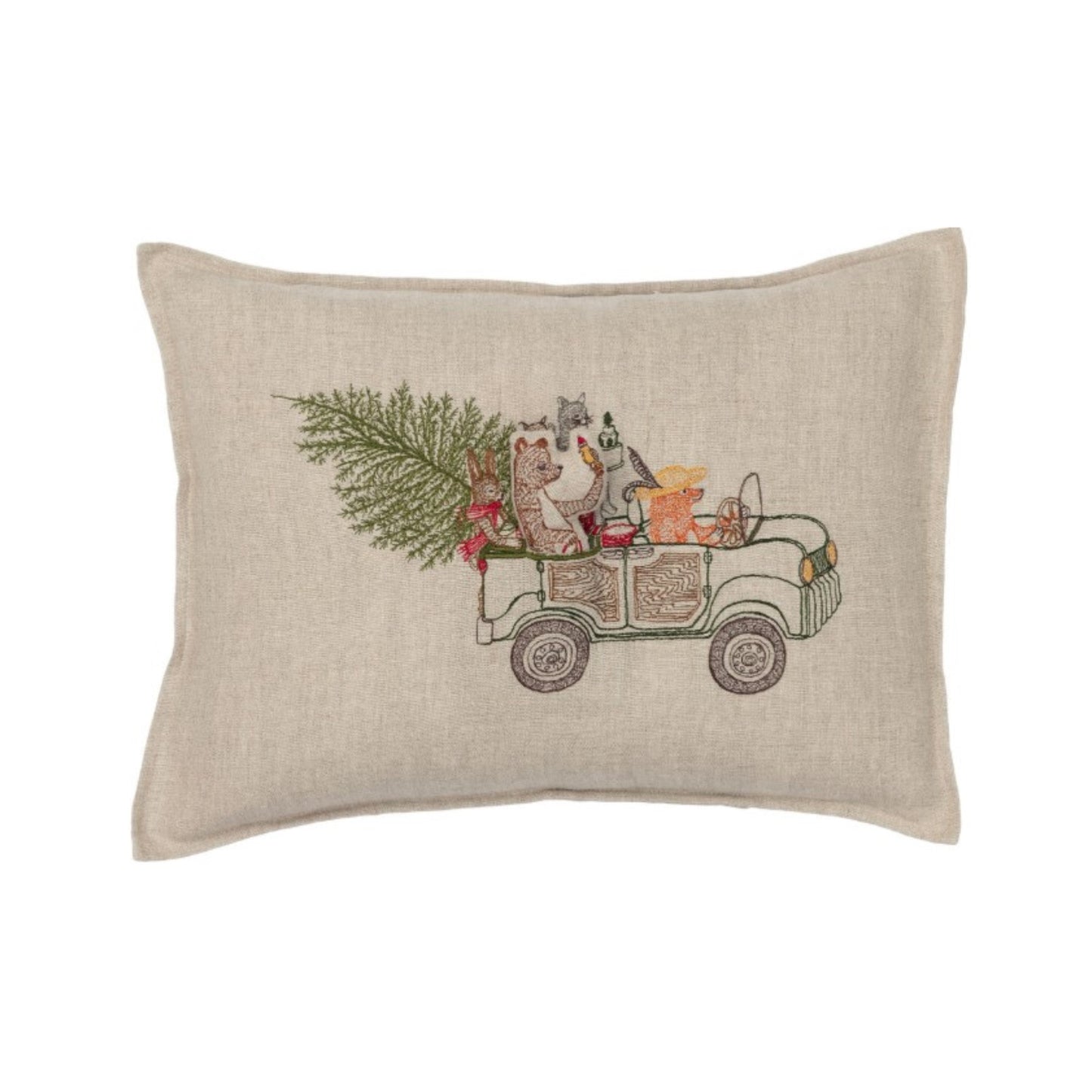 Christmas Tree Truck Pocket Pillow