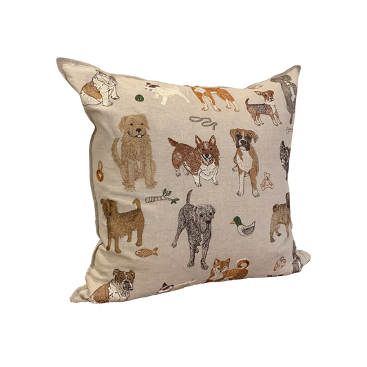 Dogs and Toys Pillow