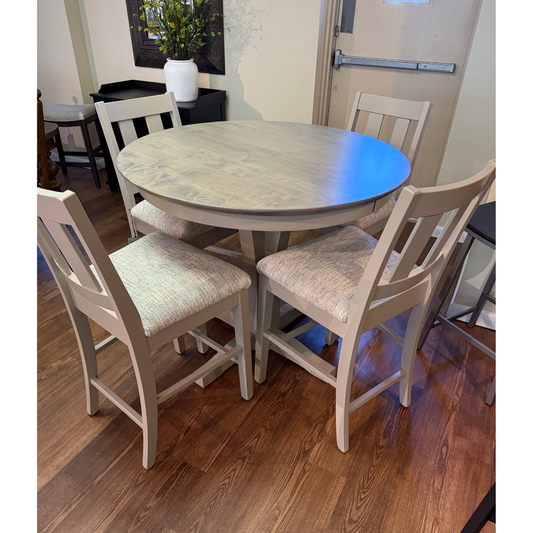 Country View Counter Table & 4 Stools