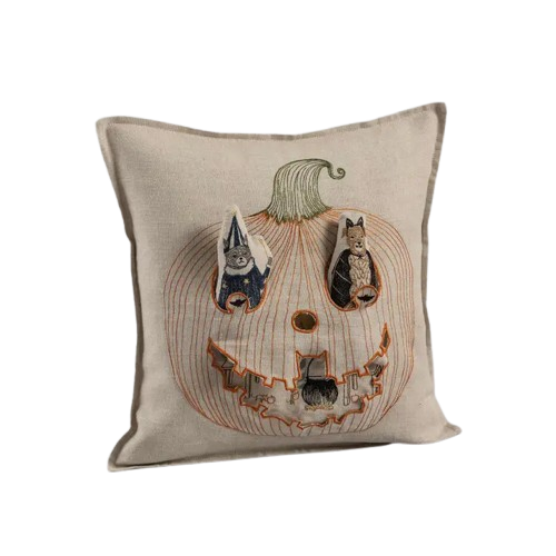 Jack-o'-Lantern Pocket Pillow