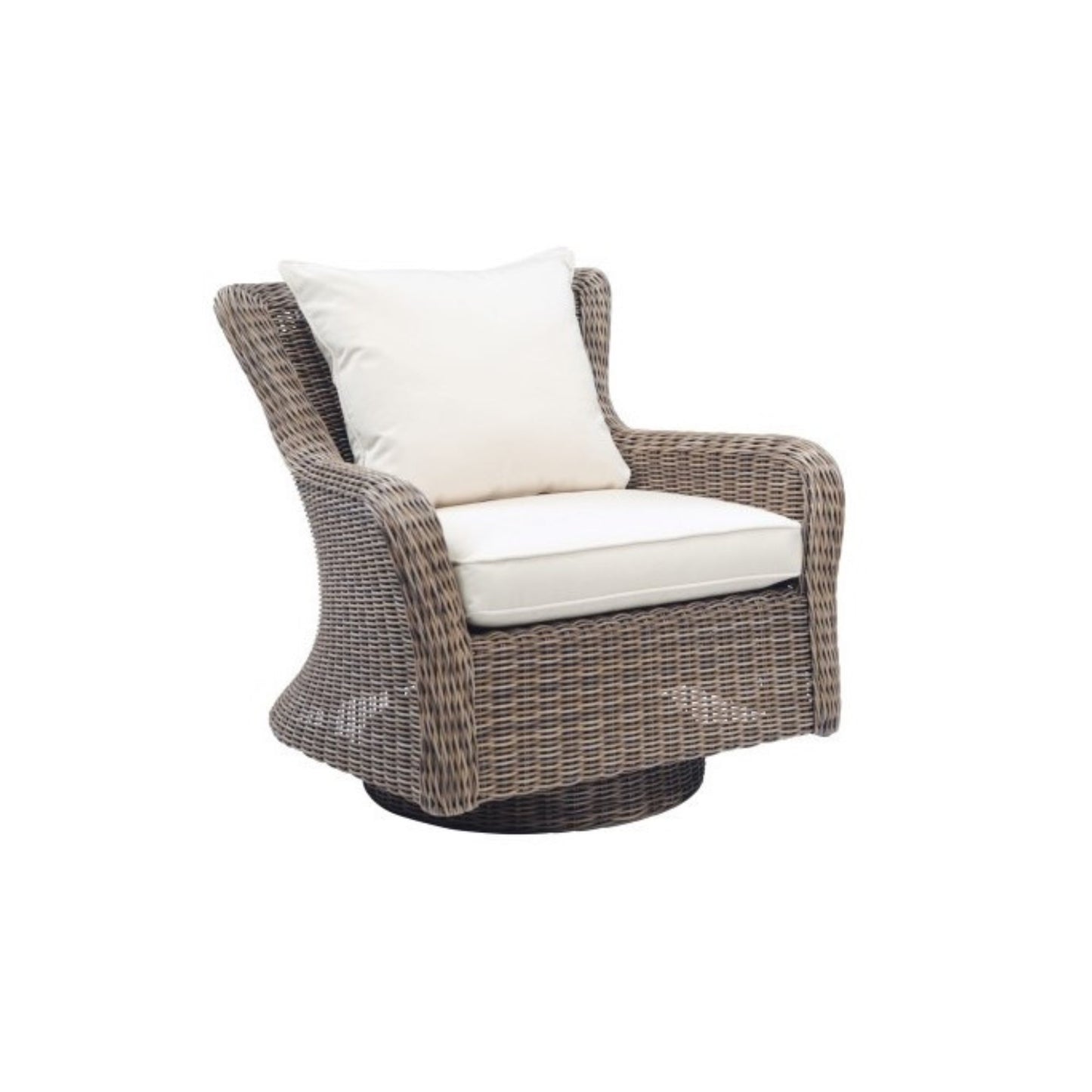 Sag Harbor Wicker Deep Seating Swivel Rocker Lounge Chair