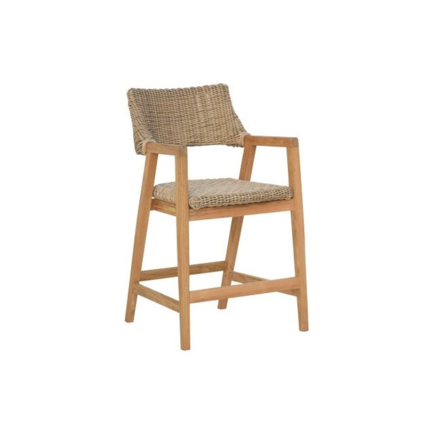 Spencer Teak/Wicker Counter Stool