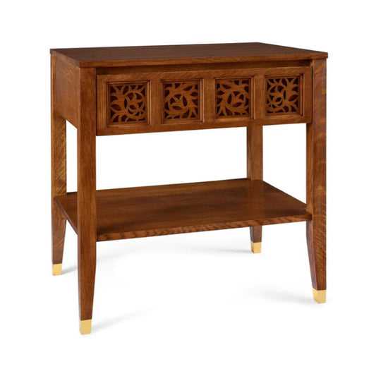 Surrey Hills Open Nightstand, Wood Top