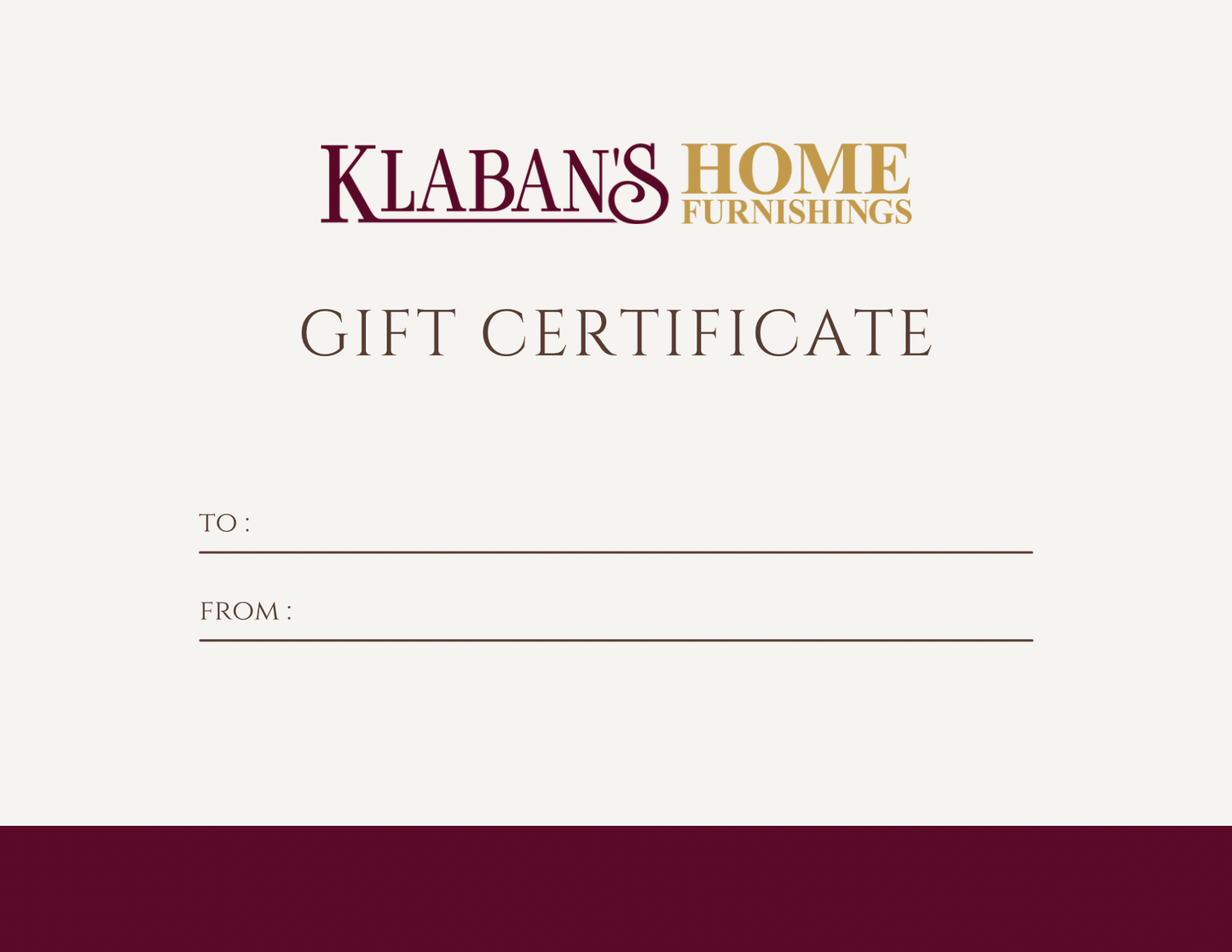 Gift Certificate